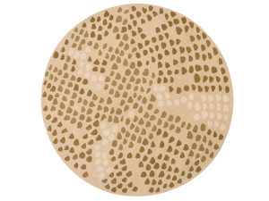 Круглый шерстяной ковер ручной работы