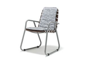 Алюминий и красное дерево сад сани стул