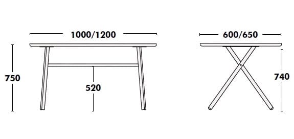Прямоугольный стол из стали и дерева ONDARRETA Bai ARCH-00096225 - Вид №8