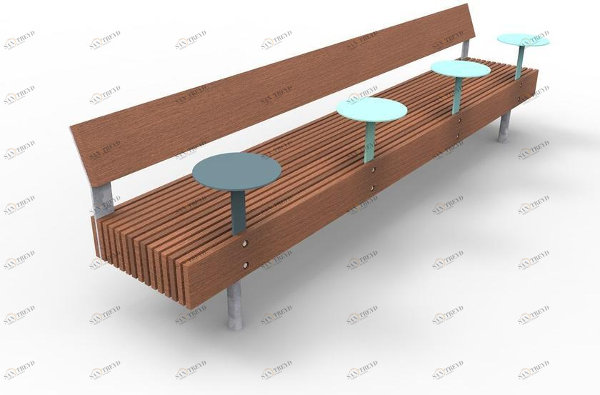 Модульная скамья со спинкой Woody Santreyd sun-id-1379769