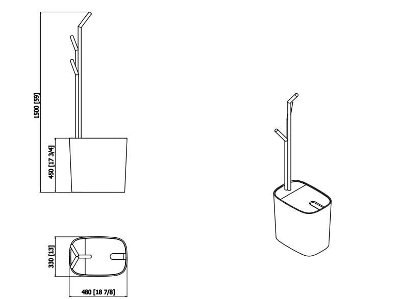 Корзина для белья Corian® и Ясень Rexa источник ARCH-00106341 - Вид №6