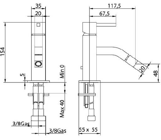 752120SN01LT Смеситель Bandini Ice Cube Santreyd - Вид №3