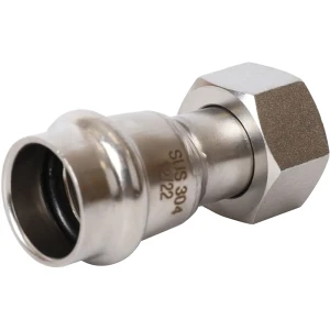 Муфта переходная Rommer 1/2"x18 мм с накидной гайкой ВПр-ВР нержавеющая сталь