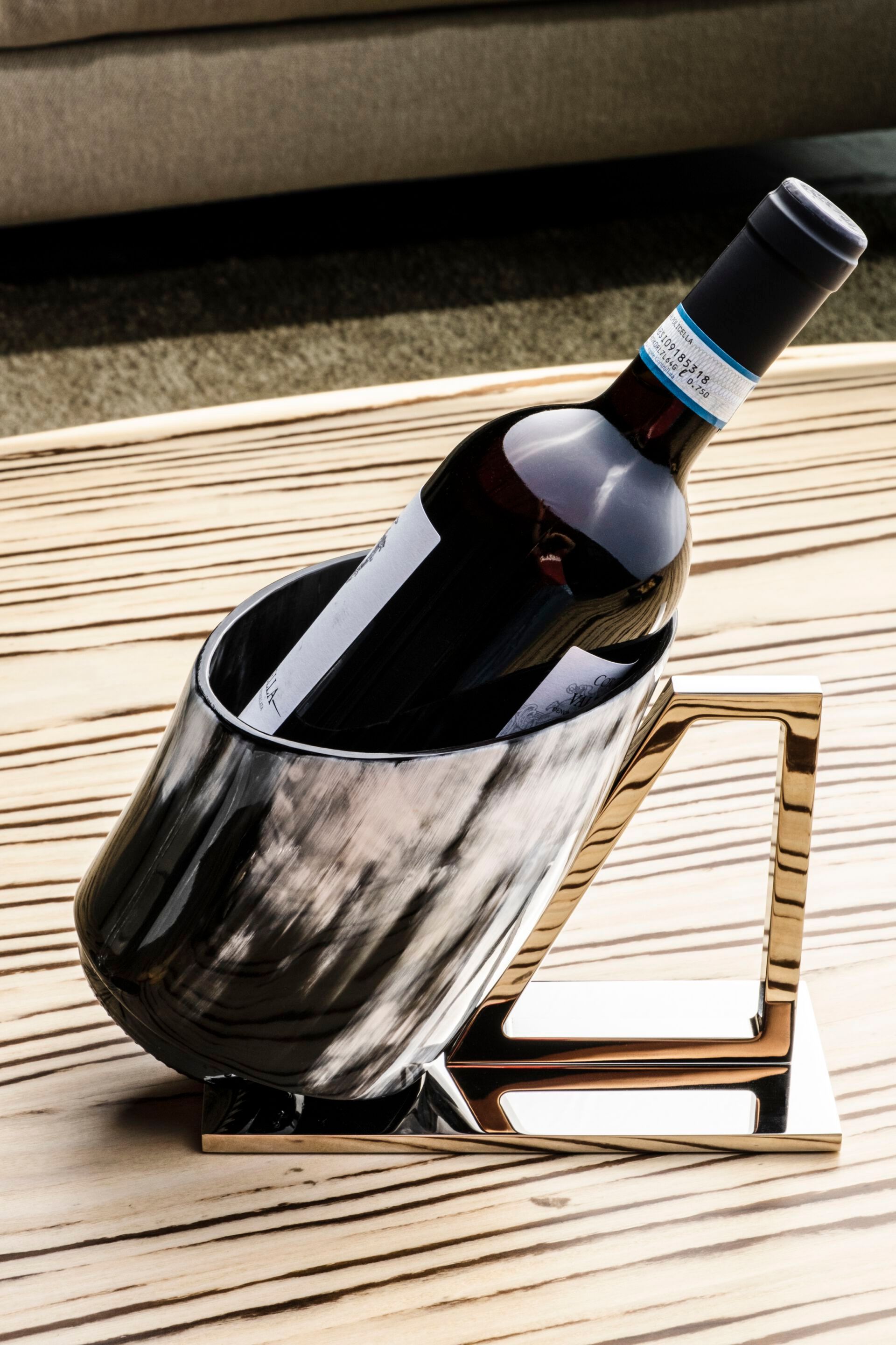 Держатель для бутылок из рога и латуни Zanchi 1952 PZHLV17BNNK ARCH-00091243 - Вид №2