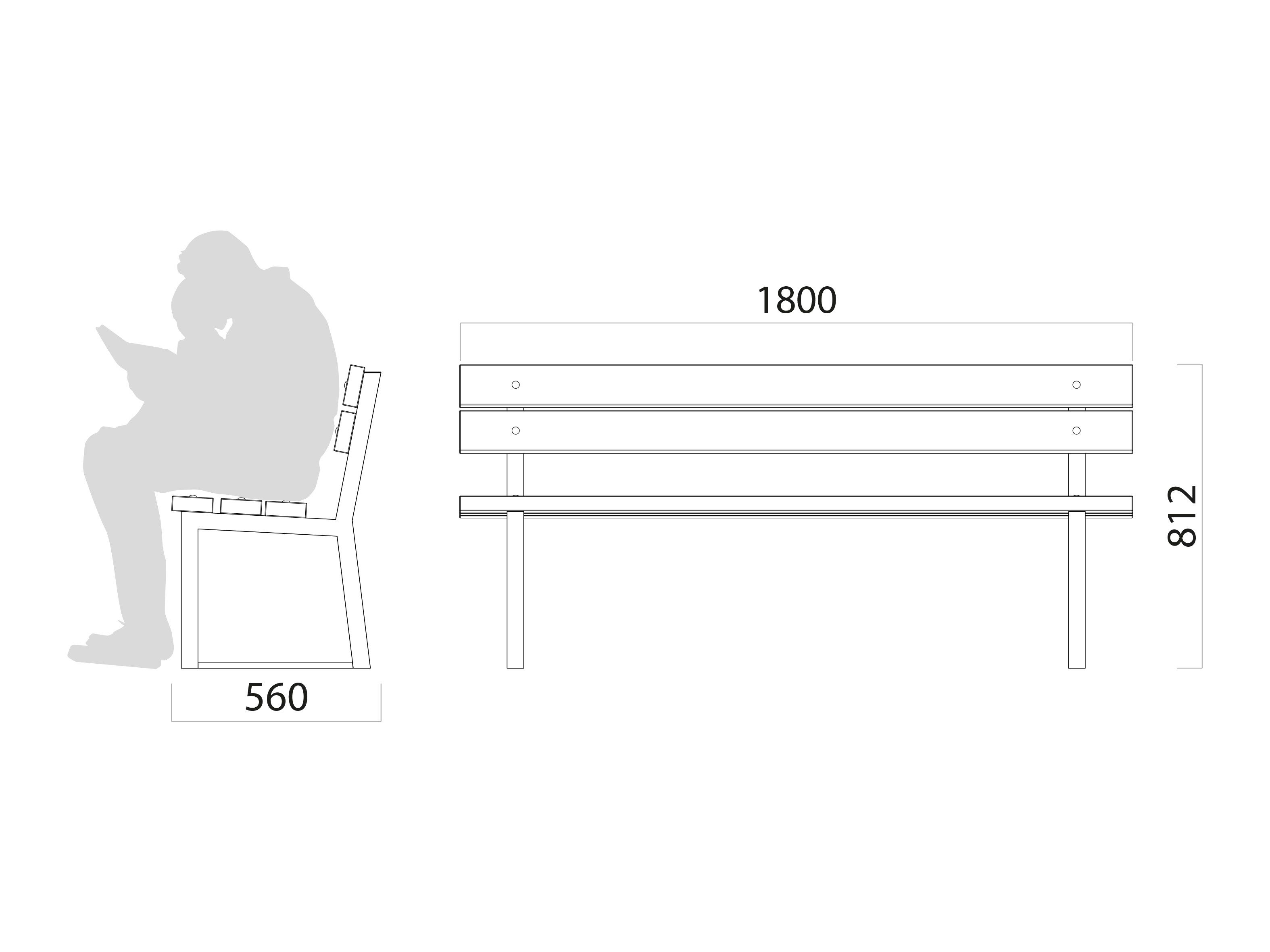 Деревянная скамья со спинкой Lazzari Mediterraneo ARCH-00082617 - Вид №1