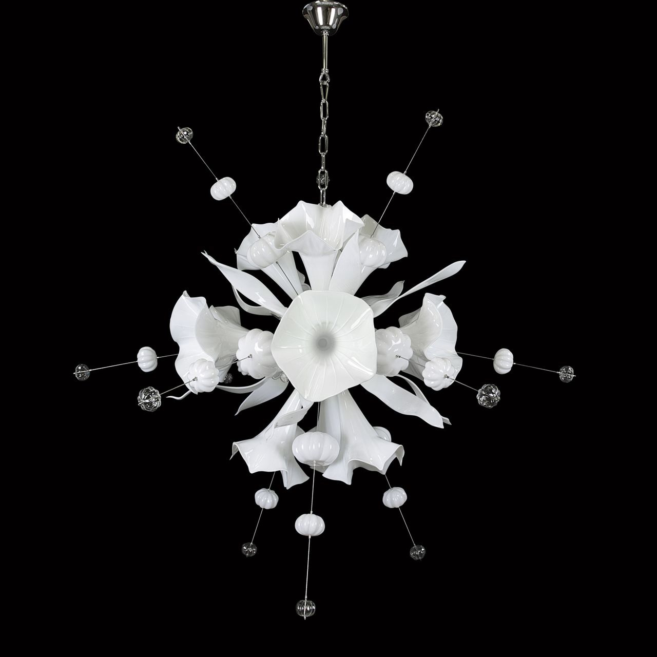 Люстра дизайнерская Well 2 белая, хром 893126 LIGHTSTAR ДИЗАЙНЕРСКИЕ, CELESTA 057543 Белый  - Вид №1