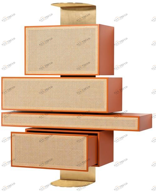 Wiener GTV Design Настенный шкаф для хранения вещей с откидными дверцами и ящиками Nyny sun-id-1386666