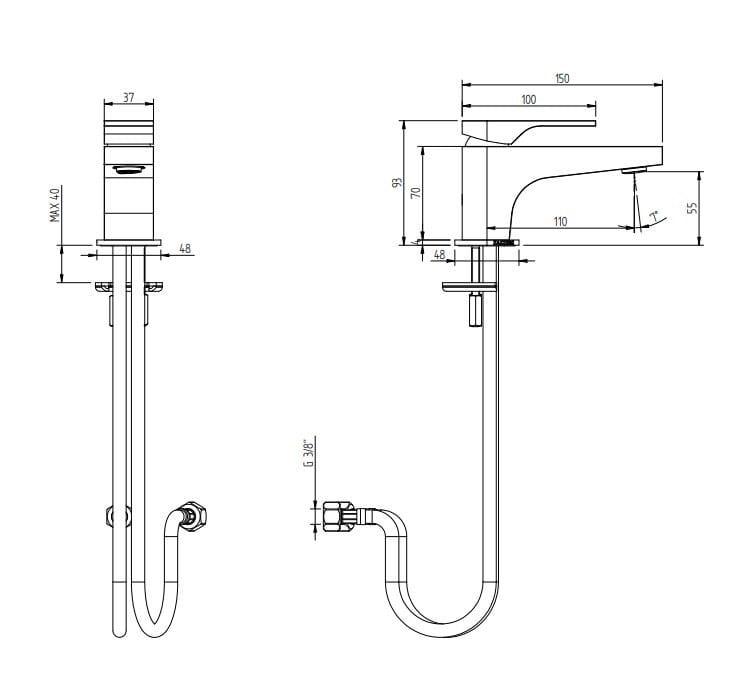 Смеситель для раковины Zazzeri 100 ARCH-00138863 - Вид №7