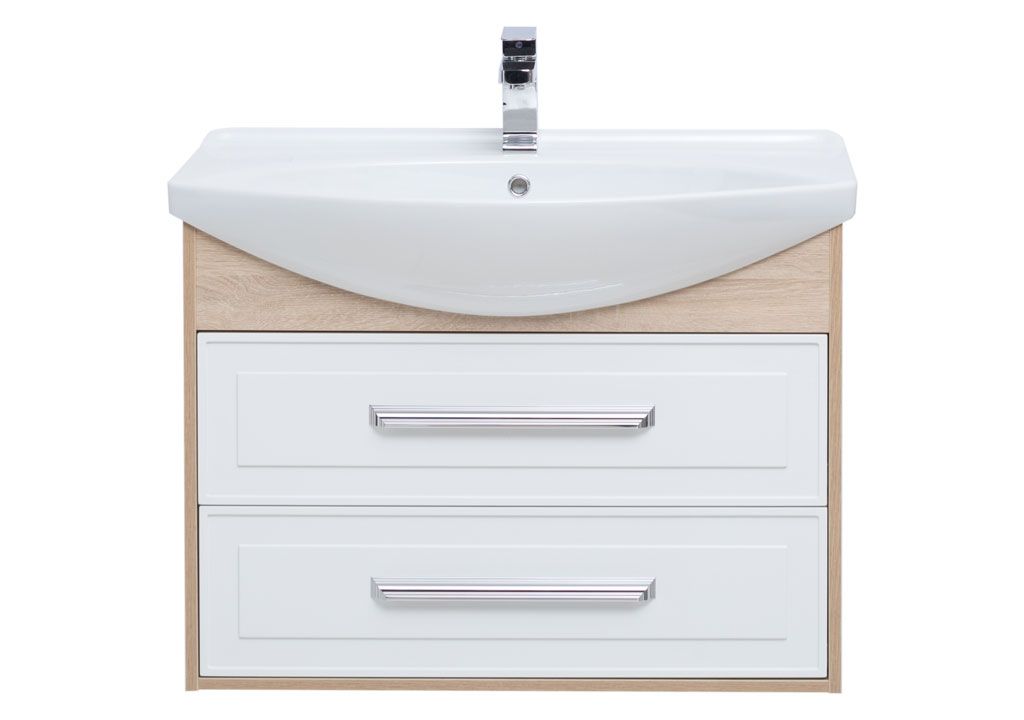 Тумба с раковиной Aquanet Остин 85 дуб сонома/белый 0020172400175448 - Вид №2