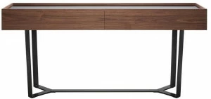 more Консоль из дерева и стекла с ящиками Pero