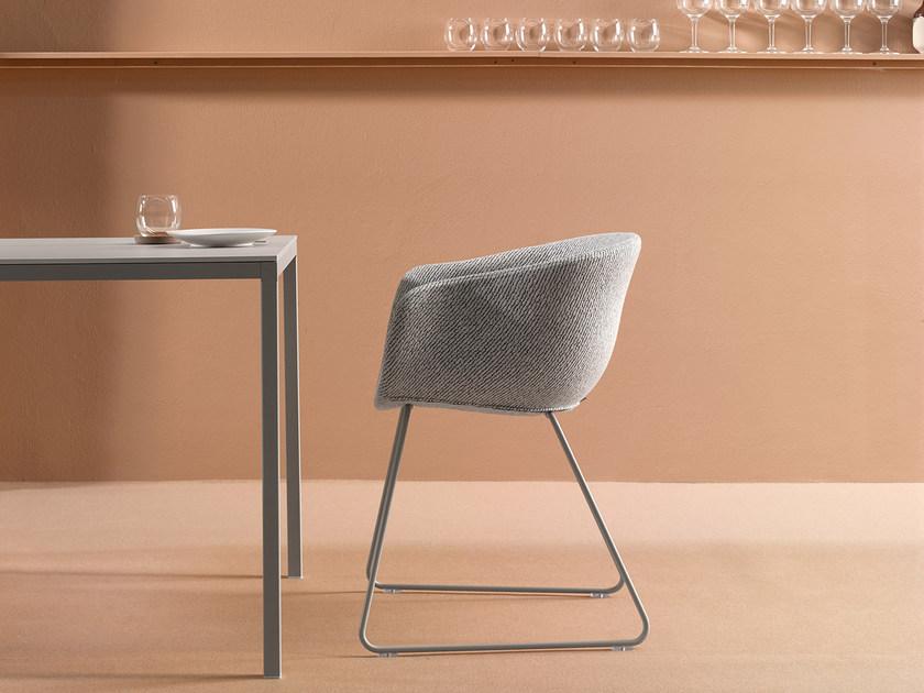 ONDARRETA Тканевый стул на санках с подлокотниками Bai sun-id-1516532 - Вид №6