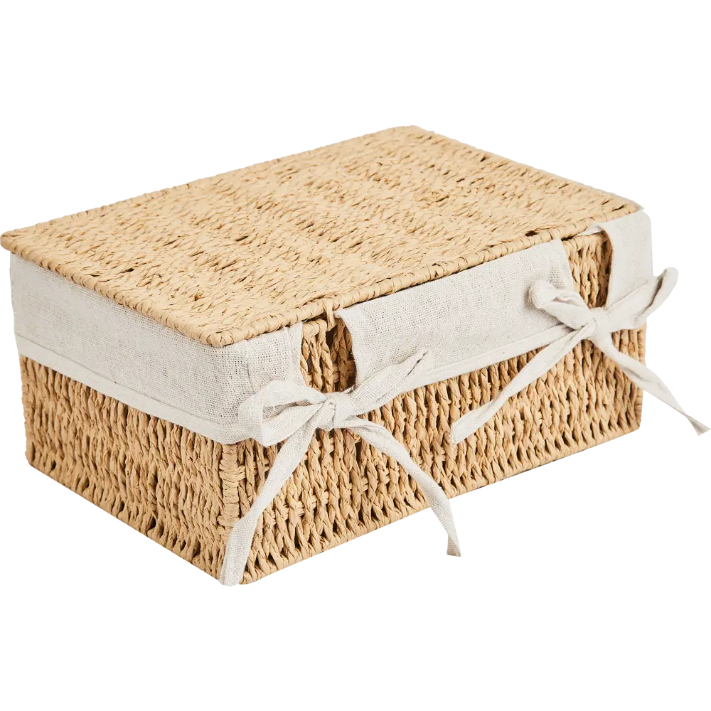 SPACEO Корзина для мелочей из бумажной веревки с крышкой 89344349 Kub STLM-1081377 - Вид №8