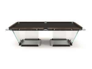 Бильярдный стол из закаленного стекла с грецкими орехами
