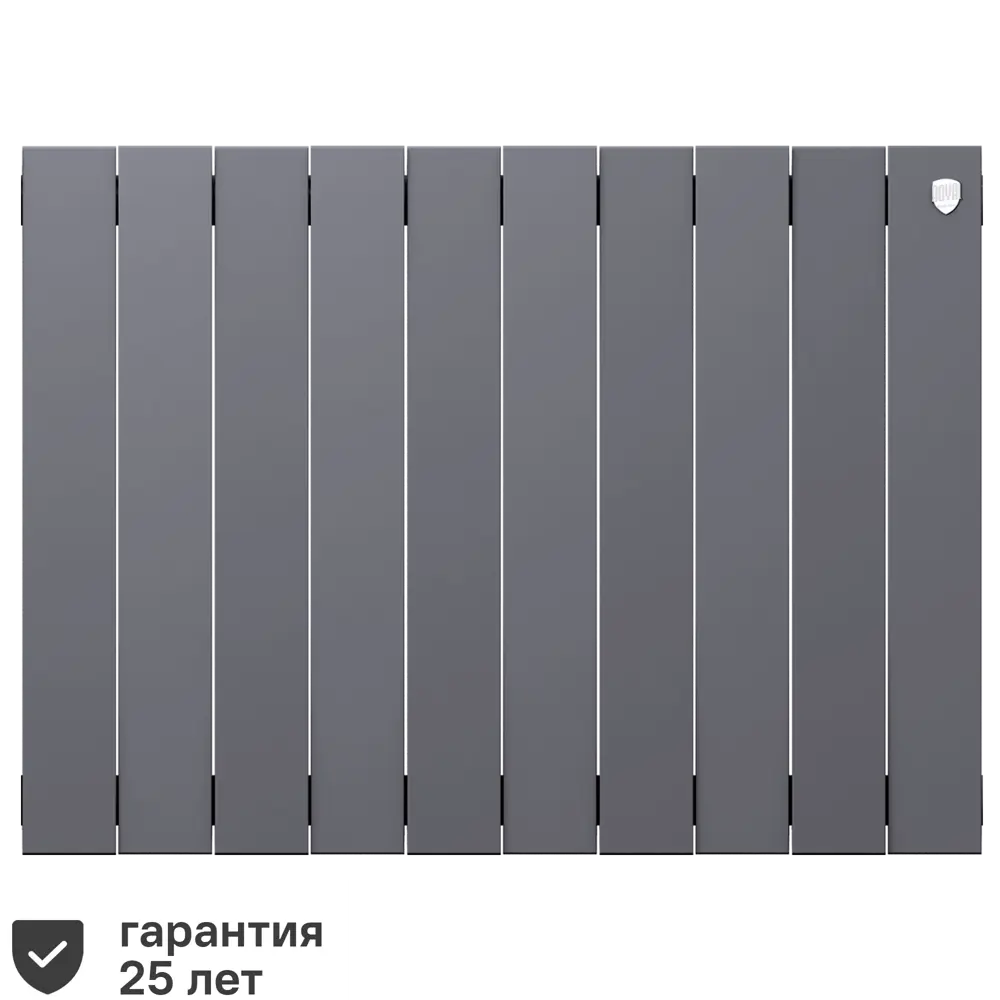 Радиатор секционный Royal Thermo Pianoforte 500/100 10 секций боковое подключение биметалл серый STLM-2172540 - Вид №1