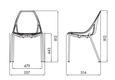 Штабелируемый стул из полипропилена ALMA DESIGN X Chair ARCH-00150681 - Вид №5