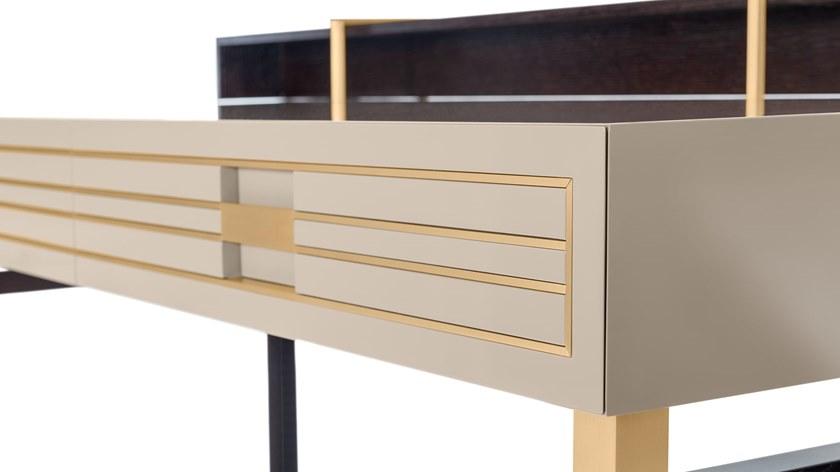 FRATO Прямоугольный письменный стол из массива дерева с ящиками Edinburgh Ffu120009aaf  - Вид №2