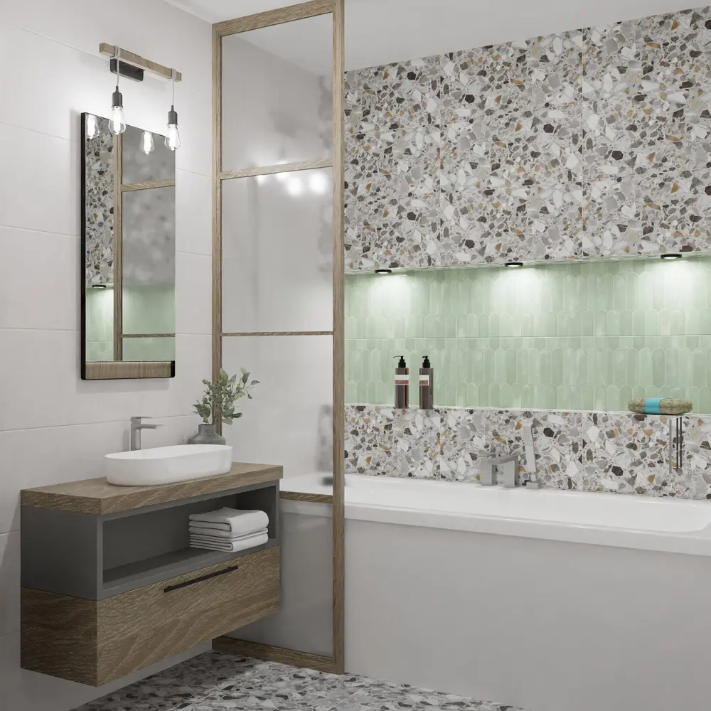 Настенная плитка Azori Mozart Granito 31.5x63 см 1.79 м² матовая цвет бежевый 89453965 STLM-2103920 - Вид №5
