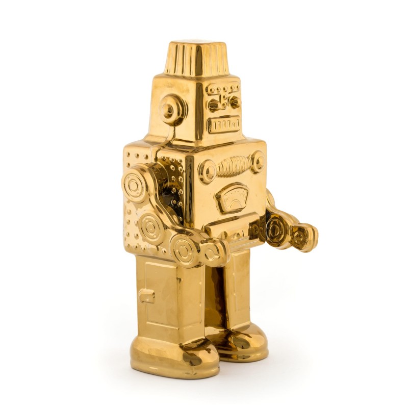 Статуэтка фарфоровая золотистая Memorabilia Gold My Robot SELETTI  00-3883221 Золото  - Вид №6