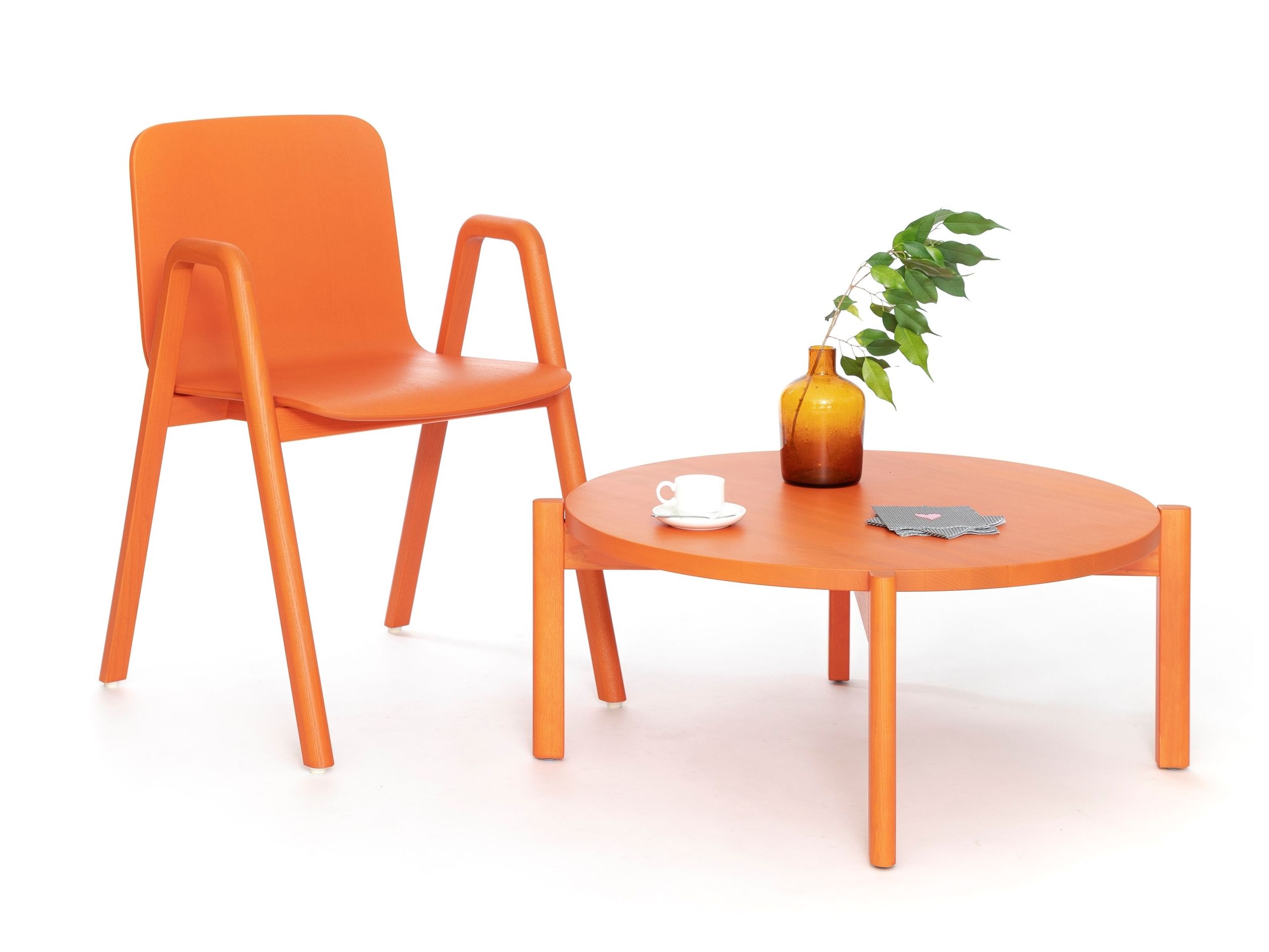 Круглый журнальный столик из массива дерева Inno Naku ARCH-00055171 - Вид №1