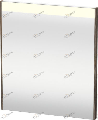 BR700105151 Зеркало с подсветкой Brioso #BR7001 620 x 45 мм Сосна коричневая, декор Duravit