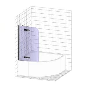 Шторка на ванну 90x160 GV-862APR прозрачное стекло 6 мм GUTEWETTER TREND PEARL
