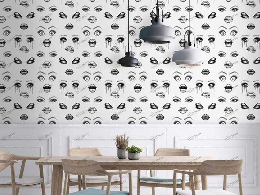 Baboon Моющиеся обои с рисунком Pattern sun-id-1346801