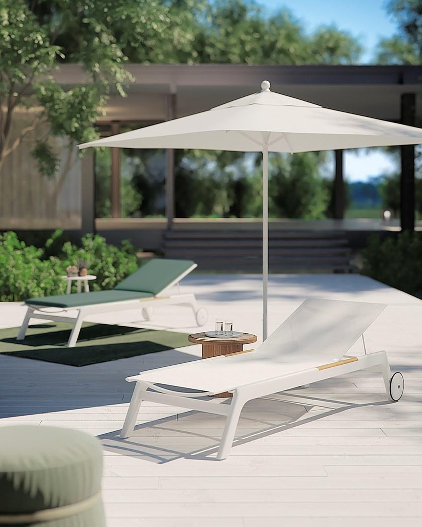 Atmosphera Откидной алюминиевый садовый шезлонг на колесиках Nevada Nv.lt - Вид №2