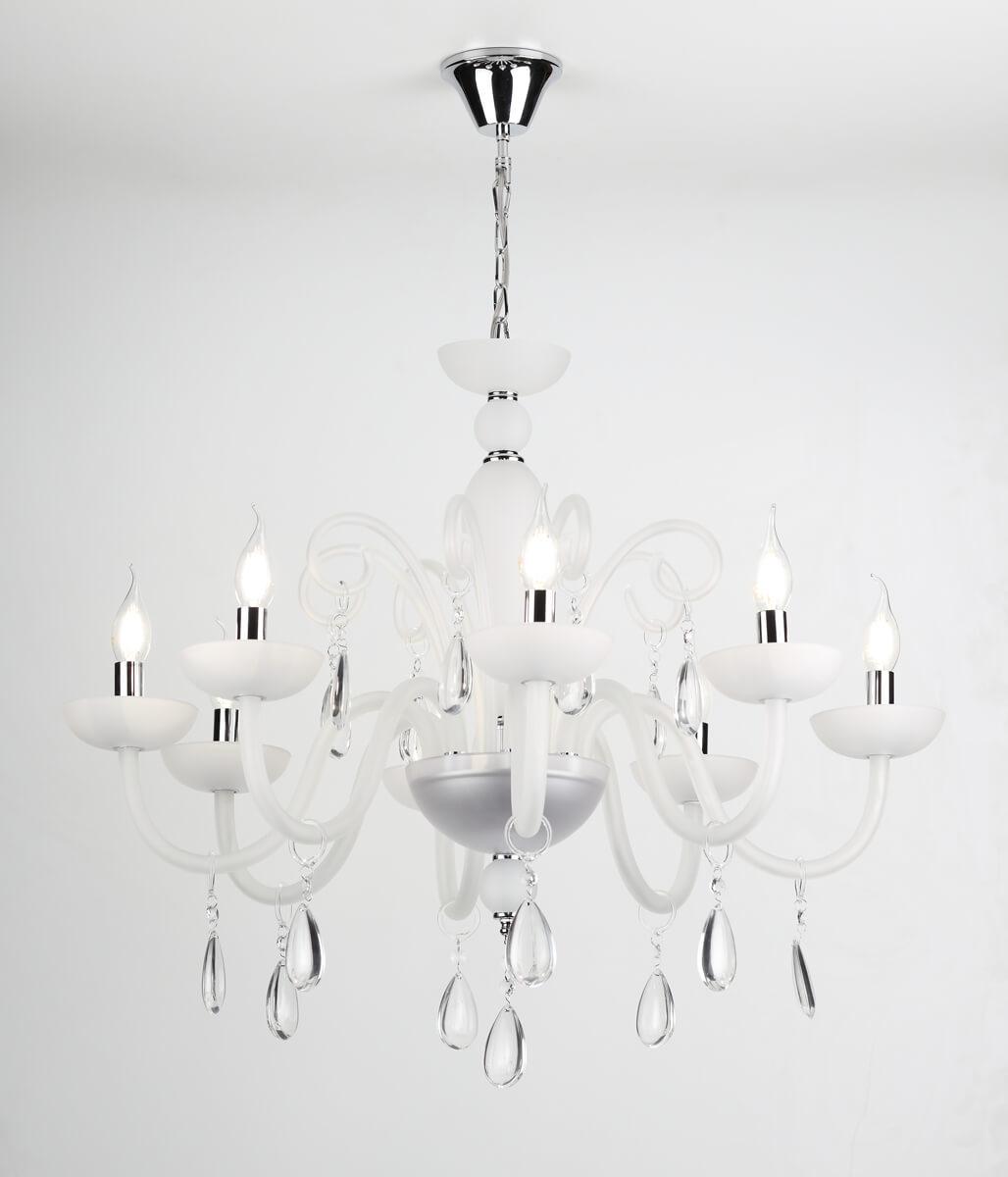 Подвесная люстра Rivoli Sposa 1003-208 RIVOLI ДИЗАЙНЕРСКИЕ, SPOSA 336789 Белый;хром  - Вид №1