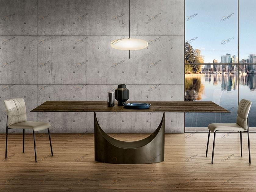 Lago Стол с металлическим основанием и деревянной столешницей sun-id-1409943