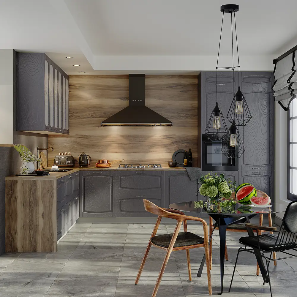 Фальшпанель для шкафа Delinia ID Петергоф грей 37x102.4 см МДФ цвет графит STLM-2100544 - Вид №8