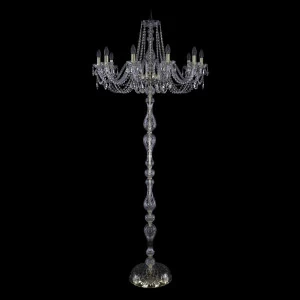 Торшер хрустальный на 10 ламп 210х82 см золотой Bohemia Ivele 1402T1/10/300-210/G BOHEMIA IVELE СВЕЧА 00-3889324 Золото;прозрачный