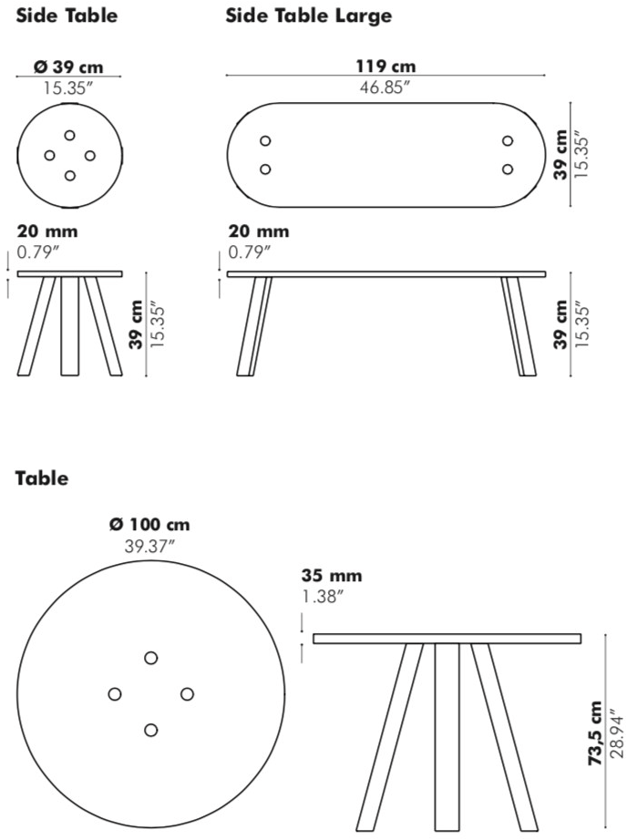 BuzziSpace Овальный сервировочный столик Buzzimilk sun-id-1391465 - Вид №3