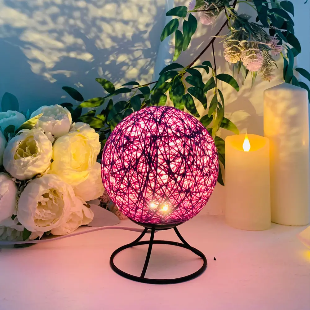 Ночник светодиодный «Ротанговая нить» 1.5 м? тёплый белый свет цвет сиреневый APEYRON STLM-2017981 - Вид №6