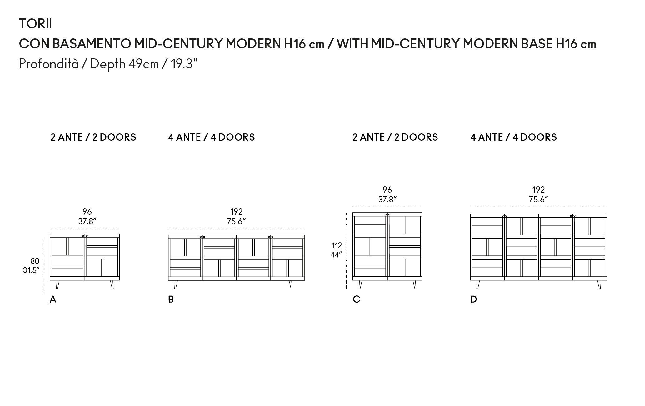 Wood and glass sideboard with integrated lighting Casamania & Horm Torii ARCH-00098110 - Вид №8