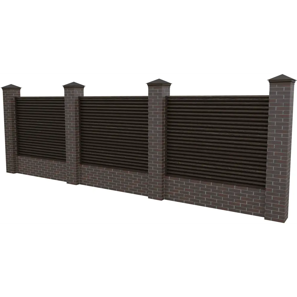Забор-жалюзи Кавказ 2x2.5 м цвет дерево темное/дерево светлое 88698262 STLM-2190445 Santreyd  - Вид №8