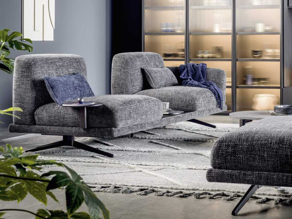 Тканевый диван с полуостровом Novamobili NOA ARCH-00036814 - Вид №2