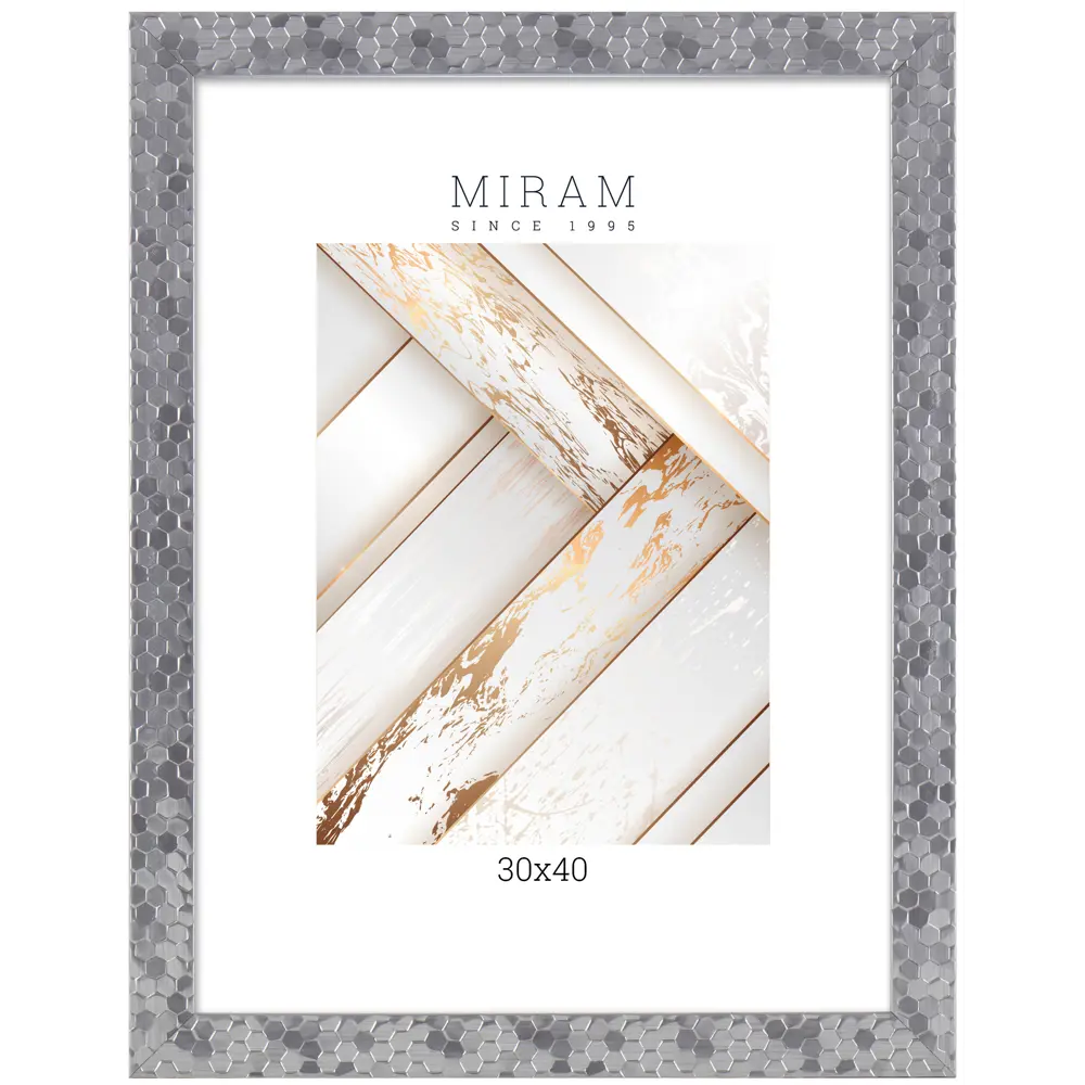 Рамка для фото Мирам 30x40 см серебристая современная 89422783 STLM-1564009