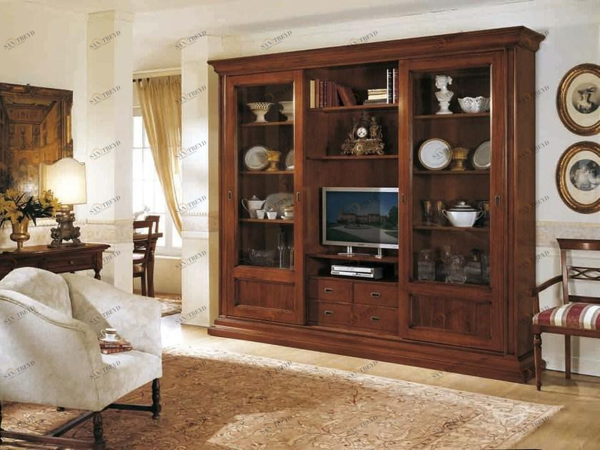 Arvestyle Книжный шкаф из массива дерева с подставкой под телевизор Canaletto Cn-0850