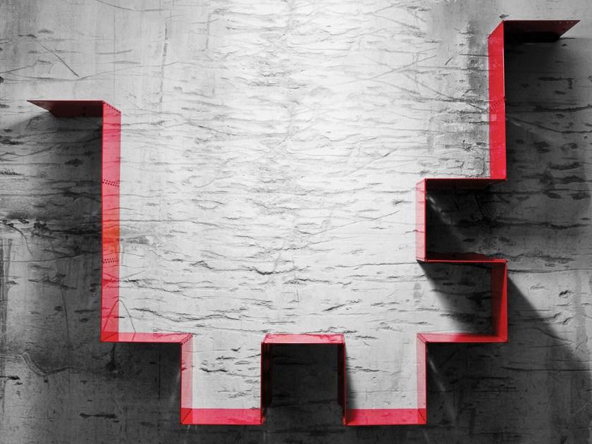 ZAVA Модульный настенный книжный шкаф из железа sun-id-1482214 - Вид №6