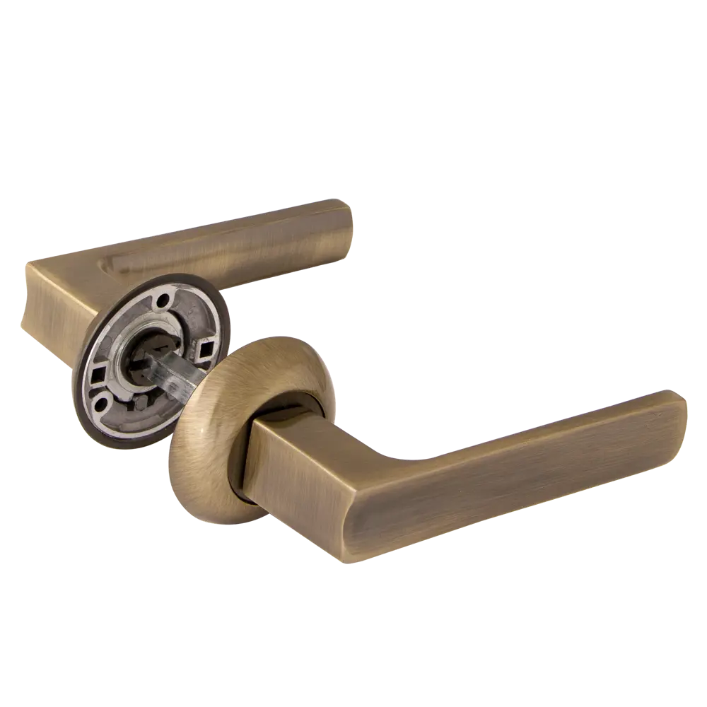 Дверные ручки Ajax Ergo JR/HD ABG-6, без запирания, комплект, цвет зеленая бронза STLM-2145371