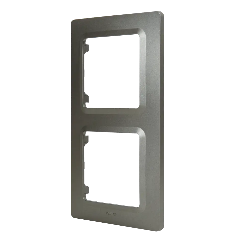 LEXMAN LILIAN - Декоративная рамка для розеток, 2 поста, цвет Титан 86761651 STLM-1516858 - Вид №1