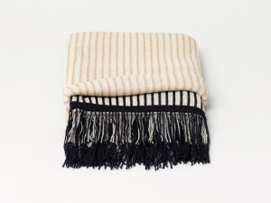 Полосатый плед из альпаки