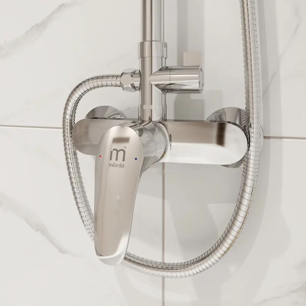 Верхний душ со смесителем Milardo Simp SIMSB1FM89 1 режим STLM-2110538 - Вид №3
