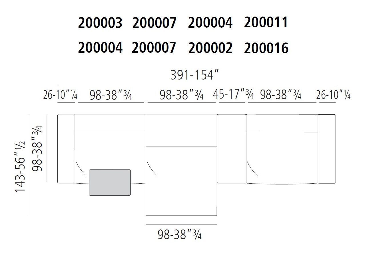 Секционный диван из кожи или ткани Vibieffe 200 CUBE ARCH-00065299 - Вид №5