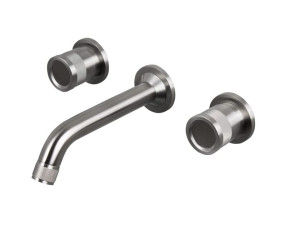 Настенный смеситель для раковины из нержавеющей стали с 3 отверстиями