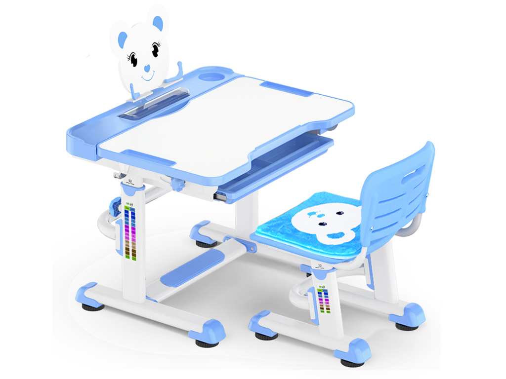 Растущая парта и стул Teddy blue белая, синяя MEALUX EVO  336157 Белый;синий Santreyd  - Вид №1