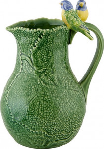 10641732 Bordallo Pinheiro Кувшин Bordallo Pinheiro Цинерария с птичками 1,8л, керамика Керамика