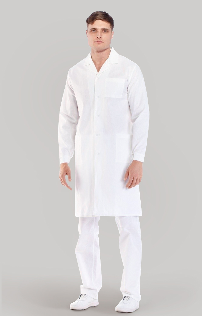 61726 Халат мужской белый  Медицинская одежда  размер 56-58/170-176 Спецодежда  - Вид №9