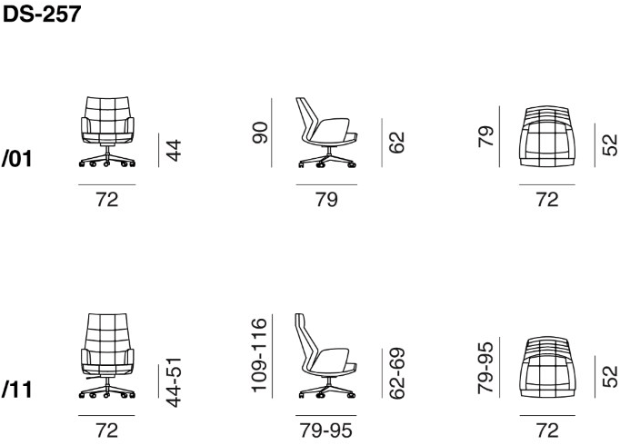 de Sede Офисное кресло руководителя с 5 спицами на колесиках sun-id-1444848 - Вид №2
