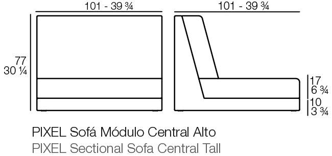 VONDOM Модульное садовое кресло из виниловой ткани Pixel sun-id-1451434 - Вид №2